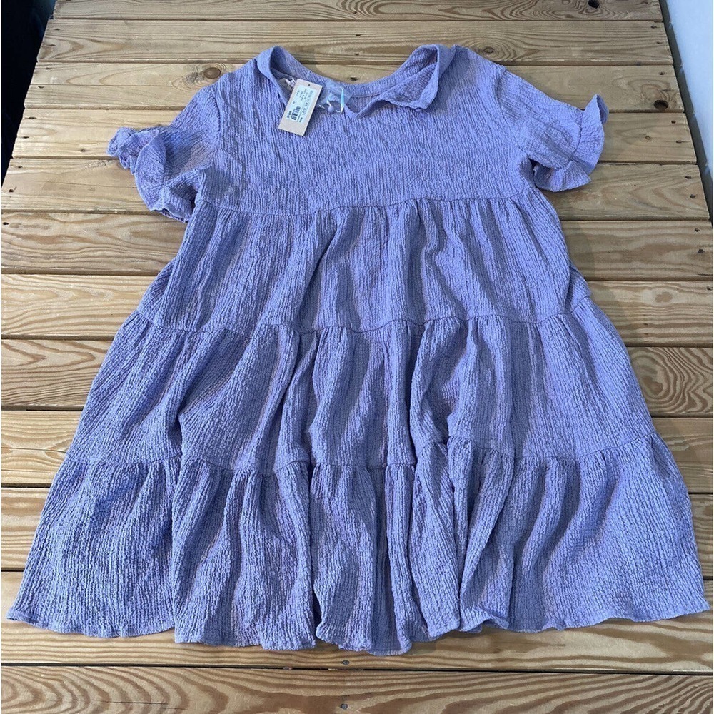 NWT Remixmess Baby Blues Dress Size Medium Women’s Lilac MSRP $46 - Picture 2 of 9
